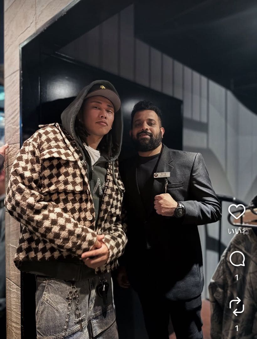 MLVINCE MILITARY CHECK JACKET BROWN Lサイズ