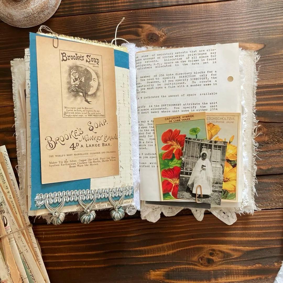 ジャンクジャーナル　junk journal雑記帳　エフェメラセット