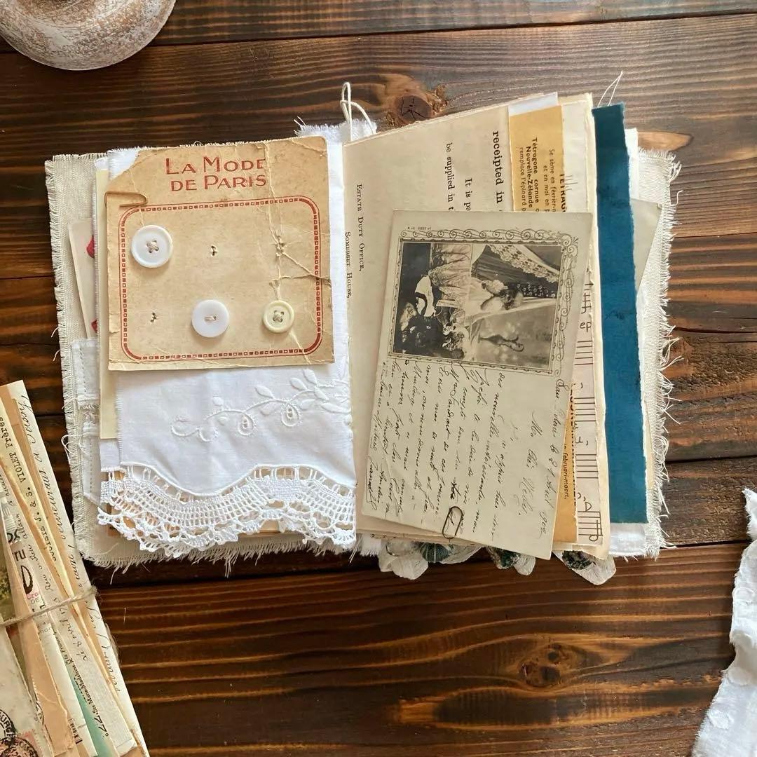 ジャンクジャーナル　junk journal雑記帳　エフェメラセット