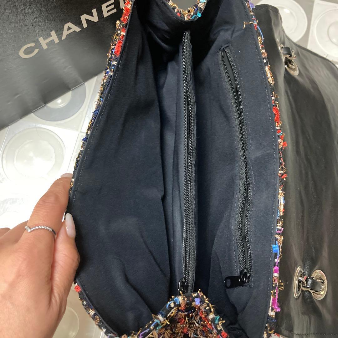 美品 CHANEL シャネル ノベルティ バッグ ツイード マルチカラー