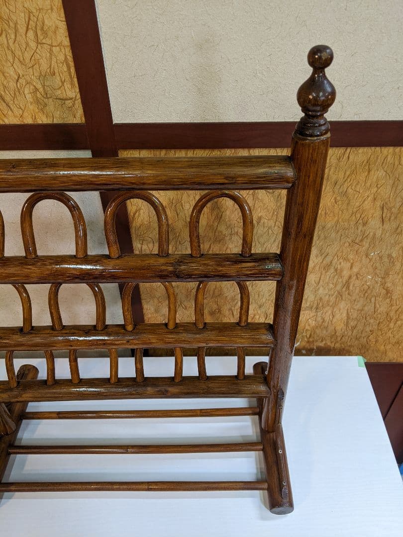 籐　ラタン　スリッパ立て　レトロ　アンティーク