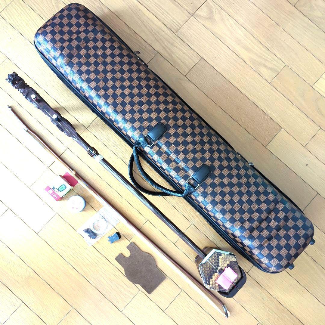 胡涵柔製作 未使用 最上級明清老紅木 龍彫刻 二胡1