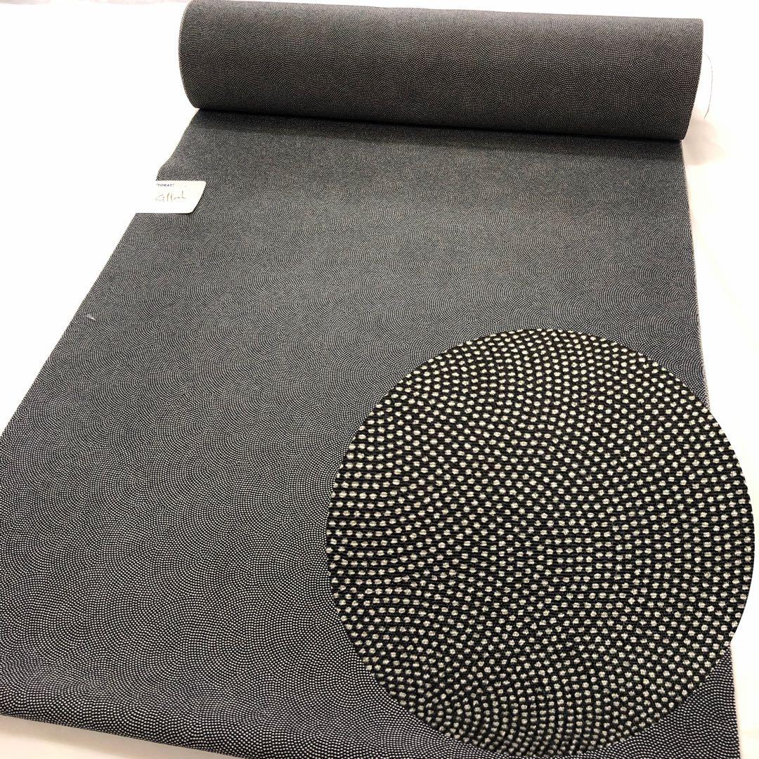 新品 東レ シルック 小紋 反物 江戸小紋 鮫 鮫小紋 黒