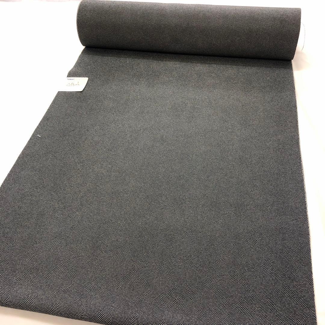 新品 東レ シルック 小紋 反物 江戸小紋 鮫 鮫小紋 黒