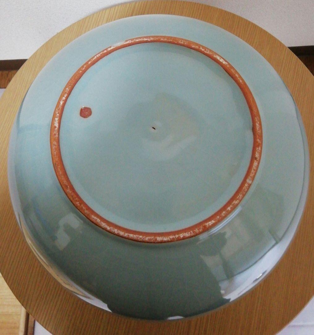 小野卓作　青磁　大壺　花入　共箱　略歴付　花瓶