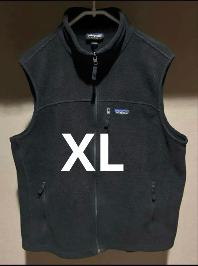 美品 patagonia シンチラ フリース ベスト ブラック XL 2018