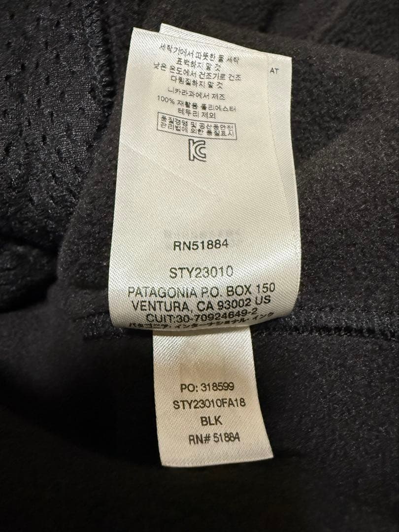 美品 patagonia シンチラ フリース ベスト ブラック XL 2018