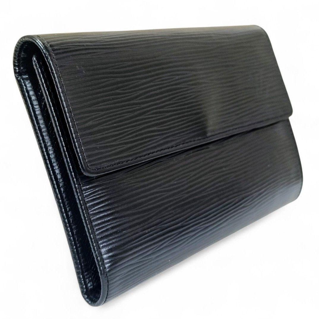 美品 エピ ポルトトレゾール エテュイパピエ 三つ折り 財布 証明書ケース付 黒