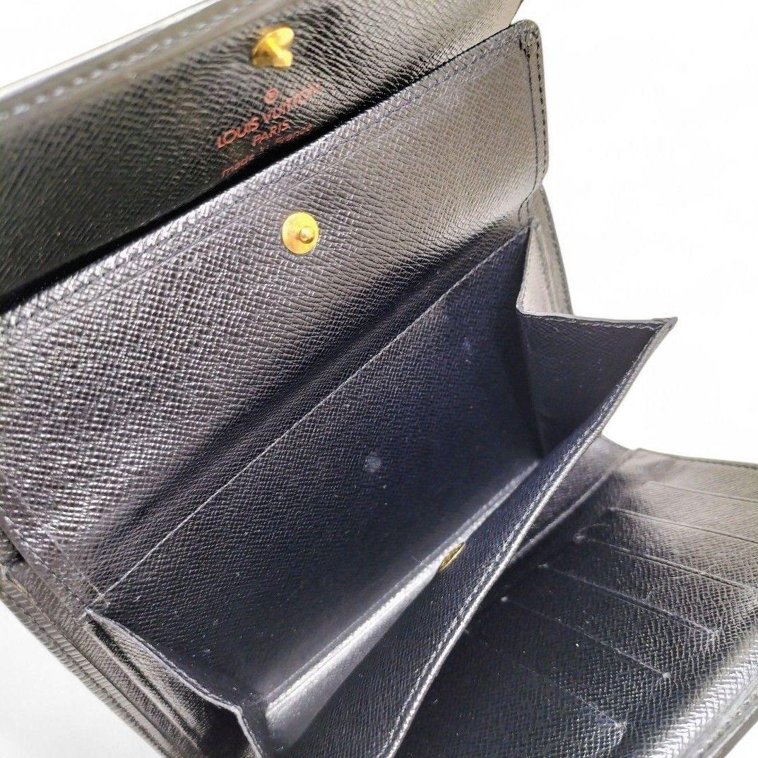 美品 エピ ポルトトレゾール エテュイパピエ 三つ折り 財布 証明書ケース付 黒