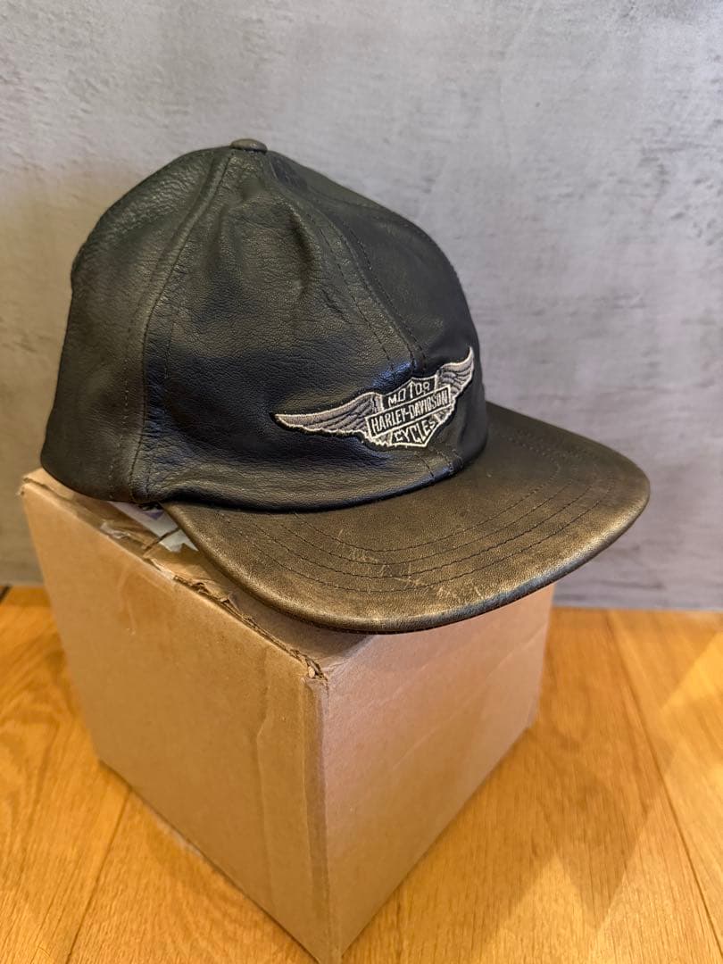 Harley-Davidson ビンテージ　レザーキャップ デッドストック