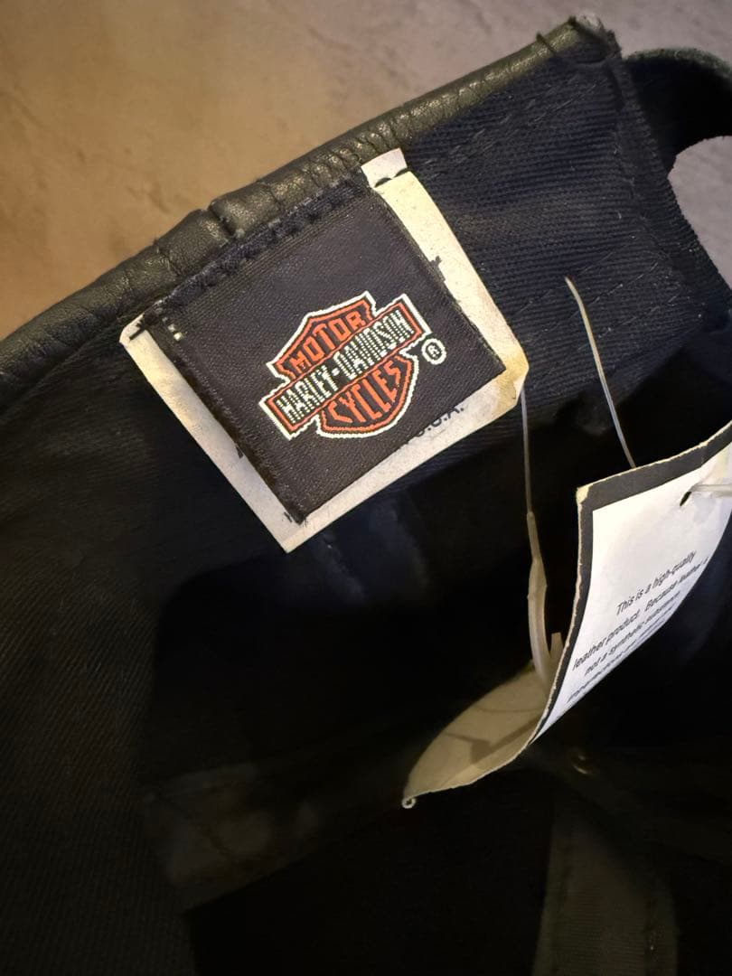 Harley-Davidson ビンテージ　レザーキャップ デッドストック