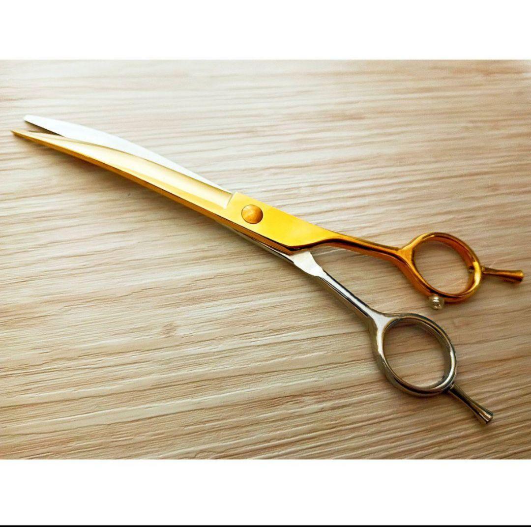 最高級カーブシザー✨切れ味抜群✨ペットシザートリマートリミングママミング