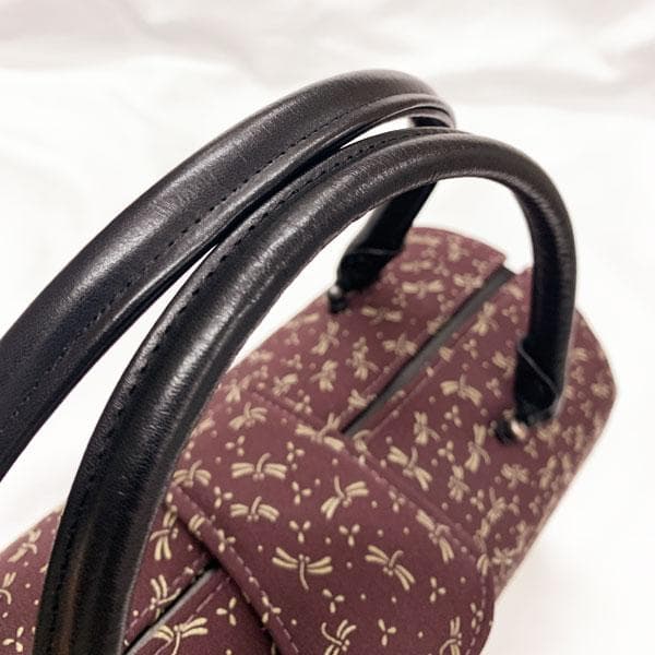 503mg1◆印伝 ハンドバッグ とんぼ 勝ち虫◆美品