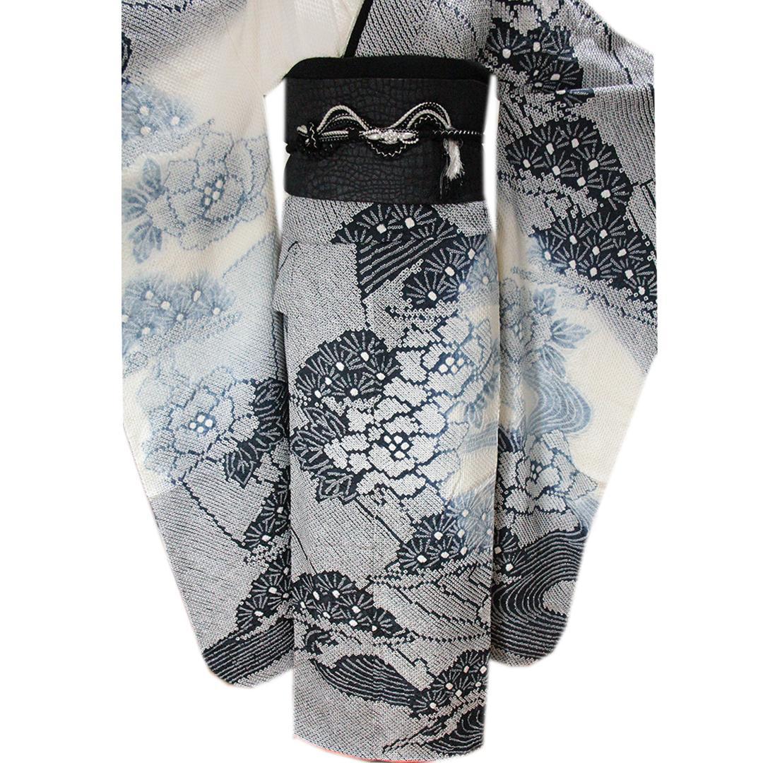 人気！総絞り！成人式振袖7点セット帯新品フルセット帯揚げ帯締め重ね衿RF81