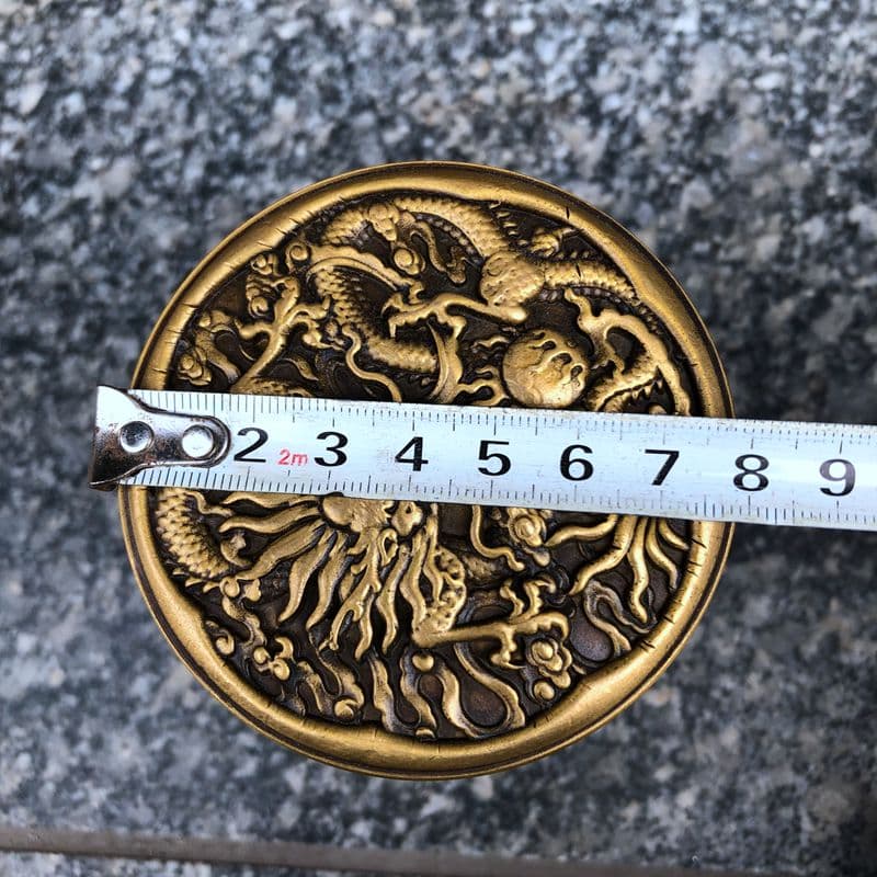 銅器 細工 双龍戯珠龍興天下茶壺 茶道具 香道具 装飾品 工芸品 置物