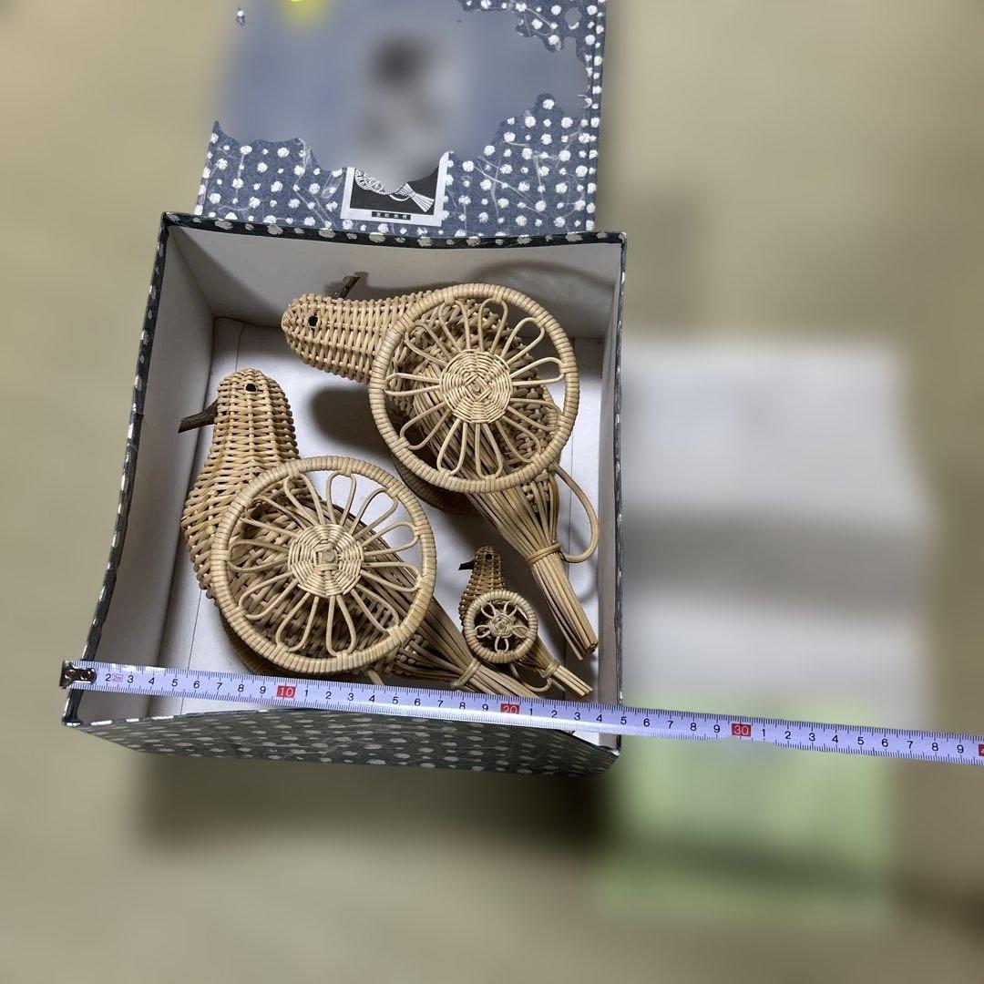 はと車　鳩車　特大　あけび細工　郷土玩具　レトロ　野沢温泉　箱　説明書付き