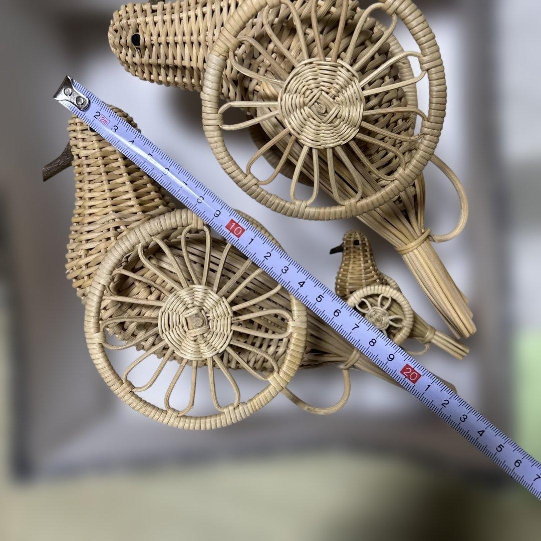 はと車　鳩車　特大　あけび細工　郷土玩具　レトロ　野沢温泉　箱　説明書付き