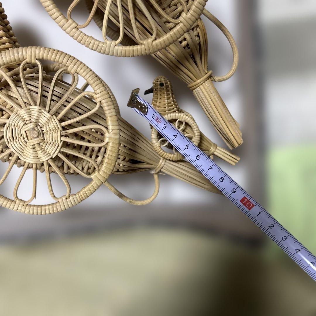 はと車　鳩車　特大　あけび細工　郷土玩具　レトロ　野沢温泉　箱　説明書付き