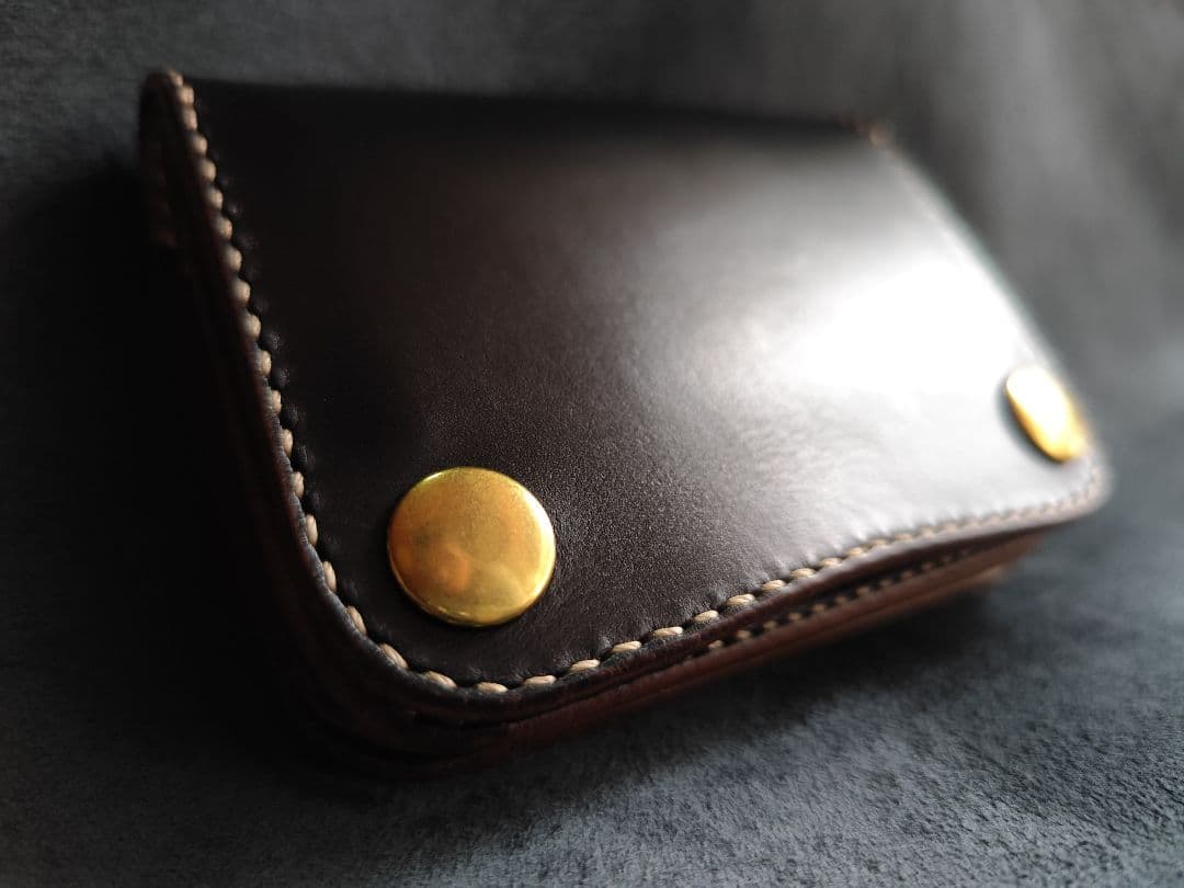 HORWEENクロムエクセル ショートトラッカーウォレット　ブラック　⑮