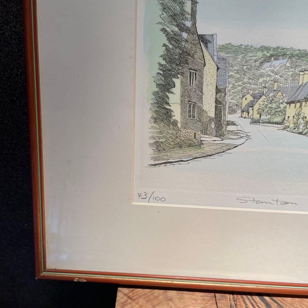 織田義郎Stanton エッチング スタントン　額付き