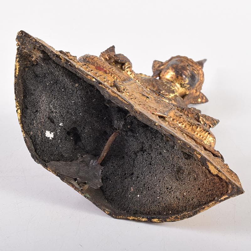 仏教美術　古銅鍍金　チベット仏　仏像　置物　V　R7705