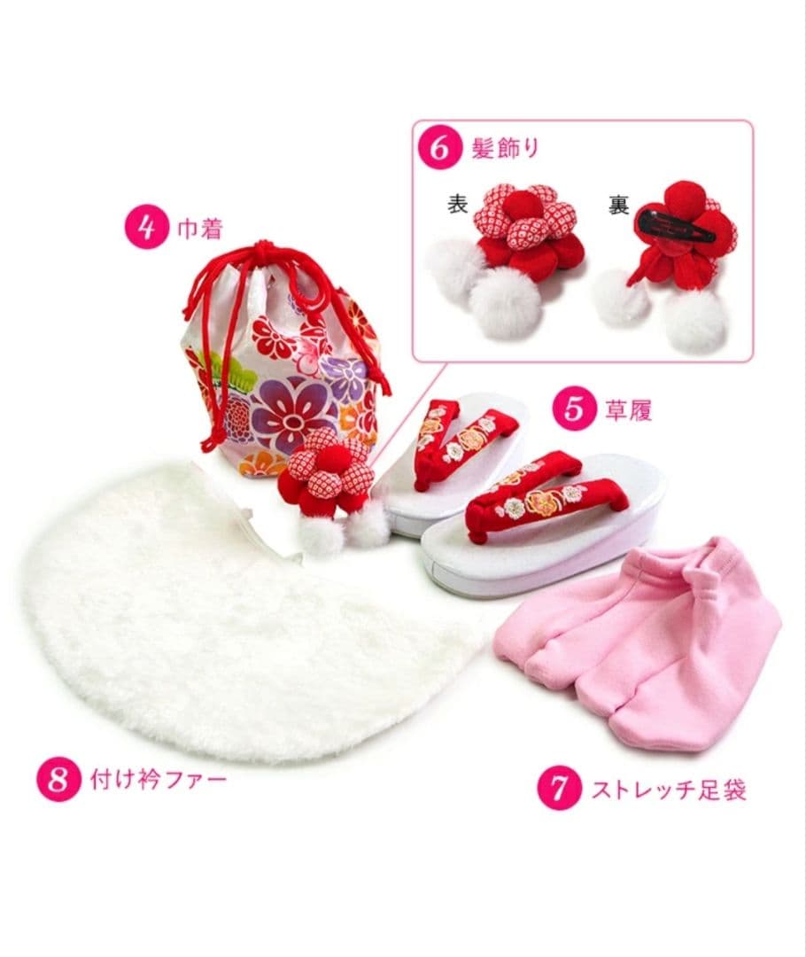 七五三 3歳 着物セット 水色 花柄