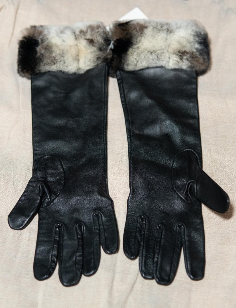 未使用　Sermoneta Gloves　やぎ革×レッキスファー ロンググローブ