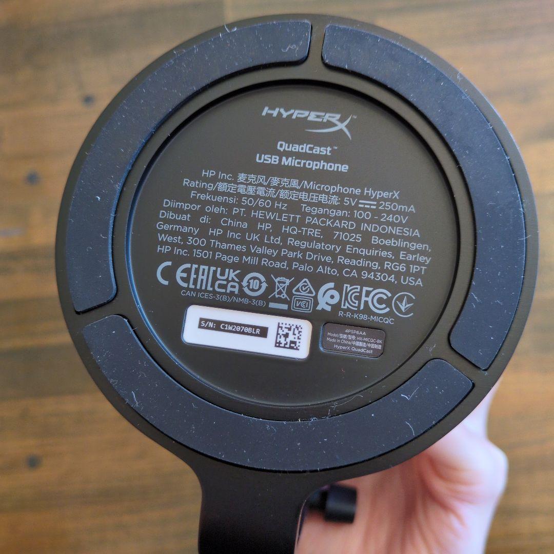 HYPER X コンデンサーマイク QUADCAST ポップガード付き