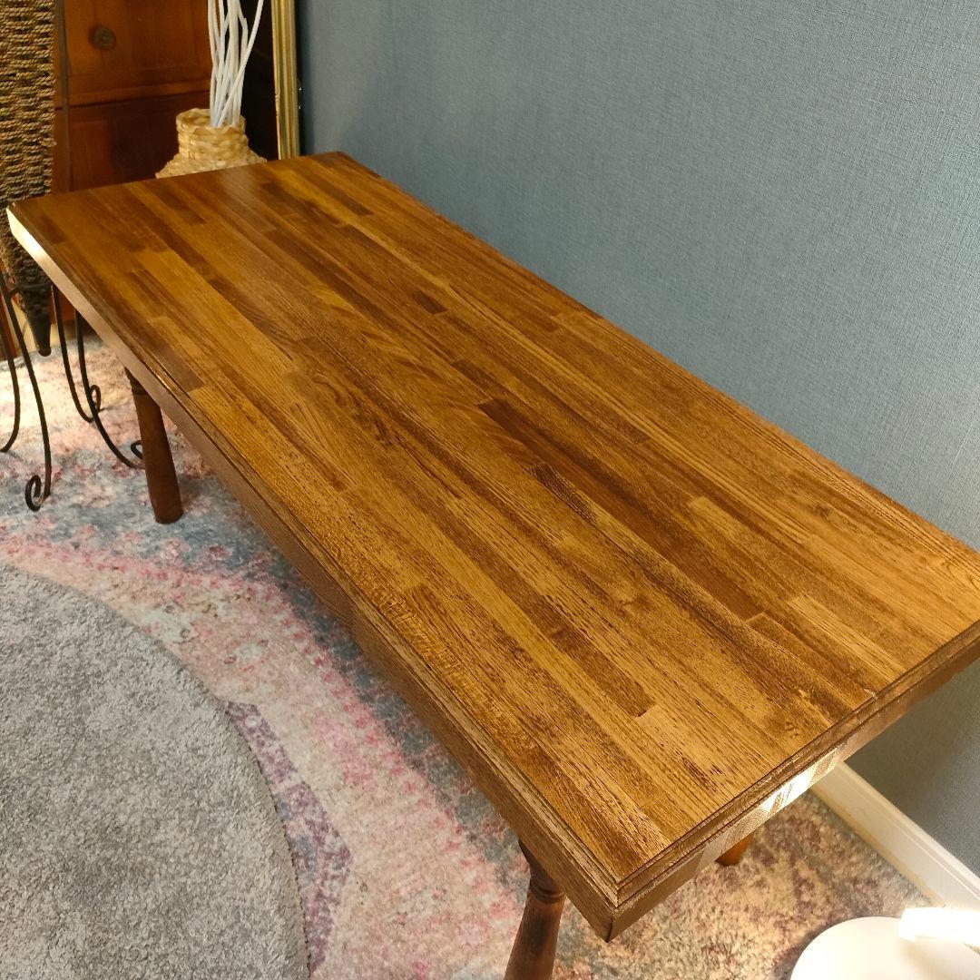 【cornell】天然木ヴィンテージ ローテーブル クラシカル脚