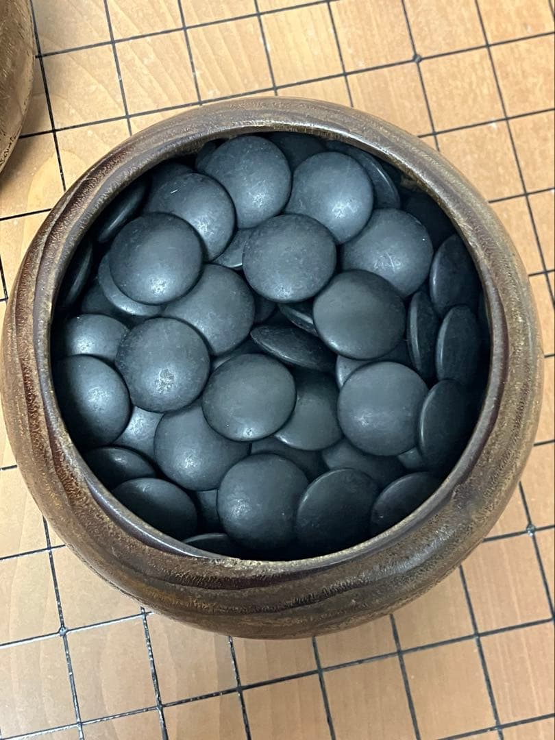 囲碁★碁盤＆碁石セット　脚付碁盤　木裏面　本桂　三寸六分五厘盤