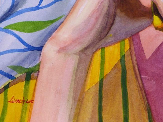 イラスト　原画　「レモンとの娘」