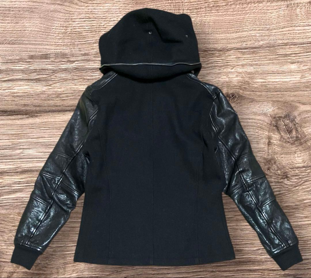 TORNADO MART レザージャケット やぎ革 ウール フードLL