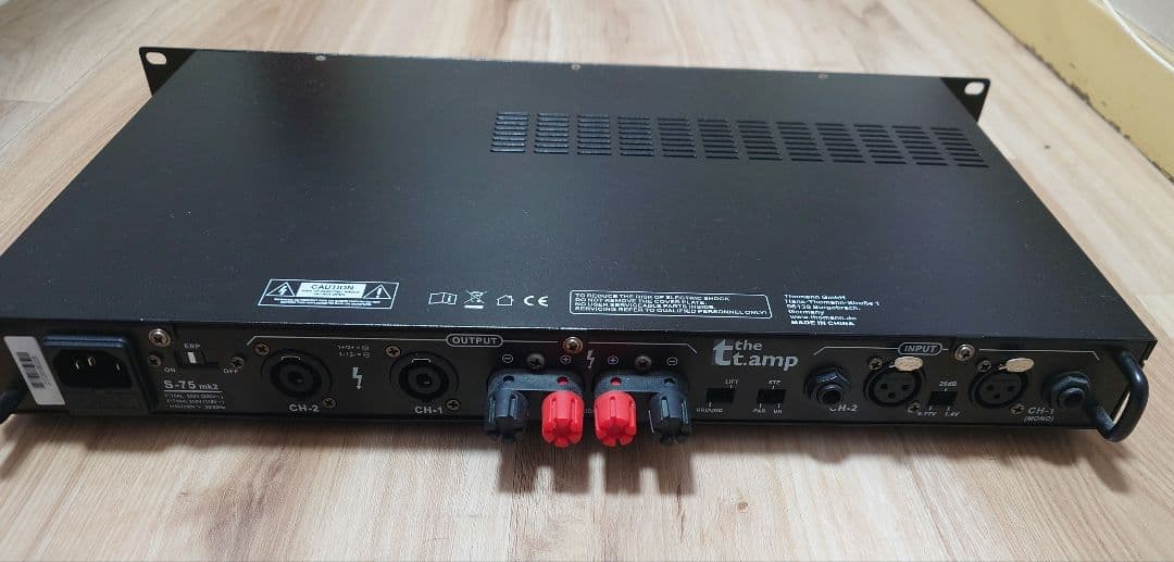 ドイツ製パワーアンプ thomann S-75mk2 説明書 箱付き