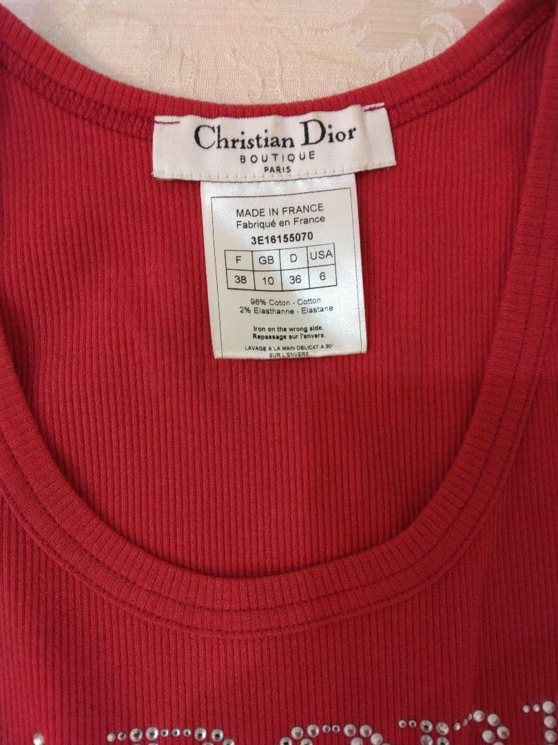 Ｄｉｏｒ タンクトップ スワロフスキー ロゴ