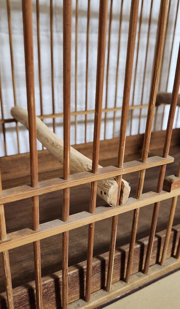 ◯～か ☆竹製☆ 持ち手付き 手作り鳥かご