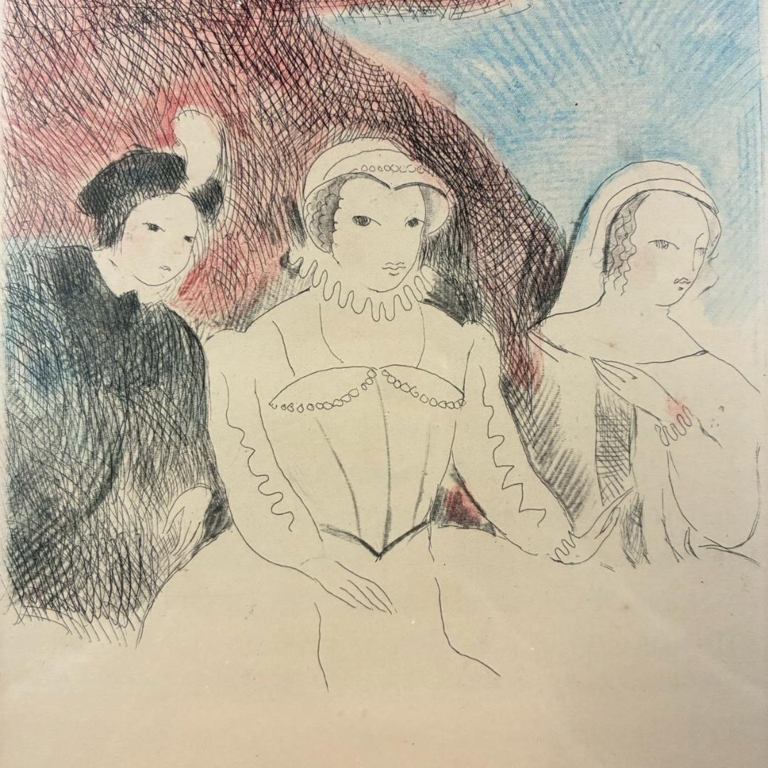 【最終値下げ】美品 マリー・ローランサン「桟敷席」カラーエッチング 1947年