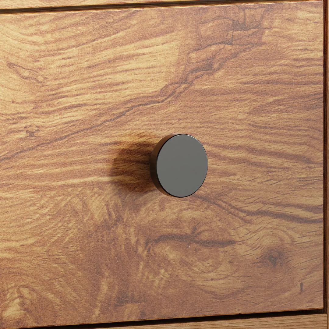 LEDライト付き 北欧風 おしゃれキャビネット サイドボード