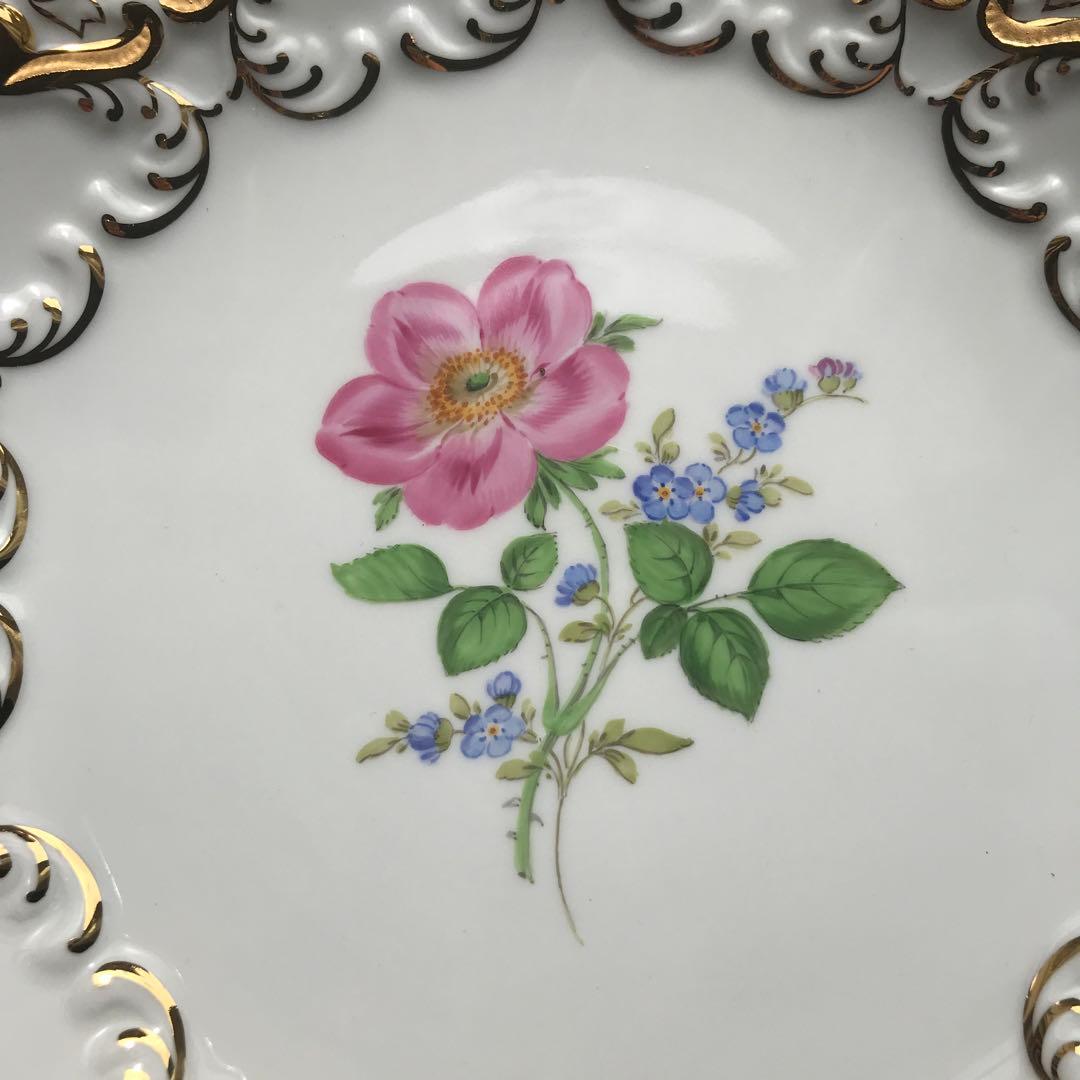 ヴィンテージ　アンティーク　マイセン　壁額装