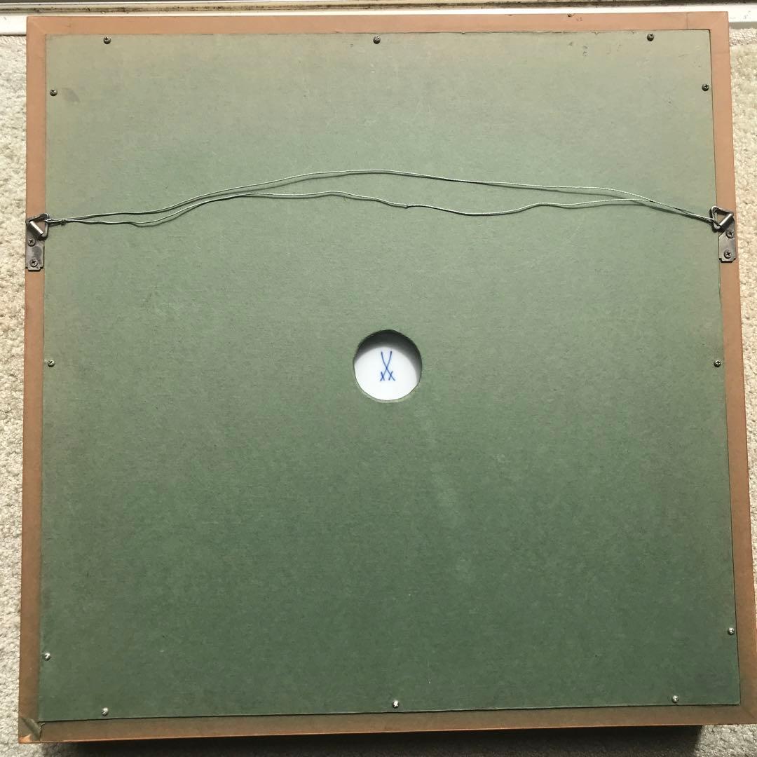 ヴィンテージ　アンティーク　マイセン　壁額装