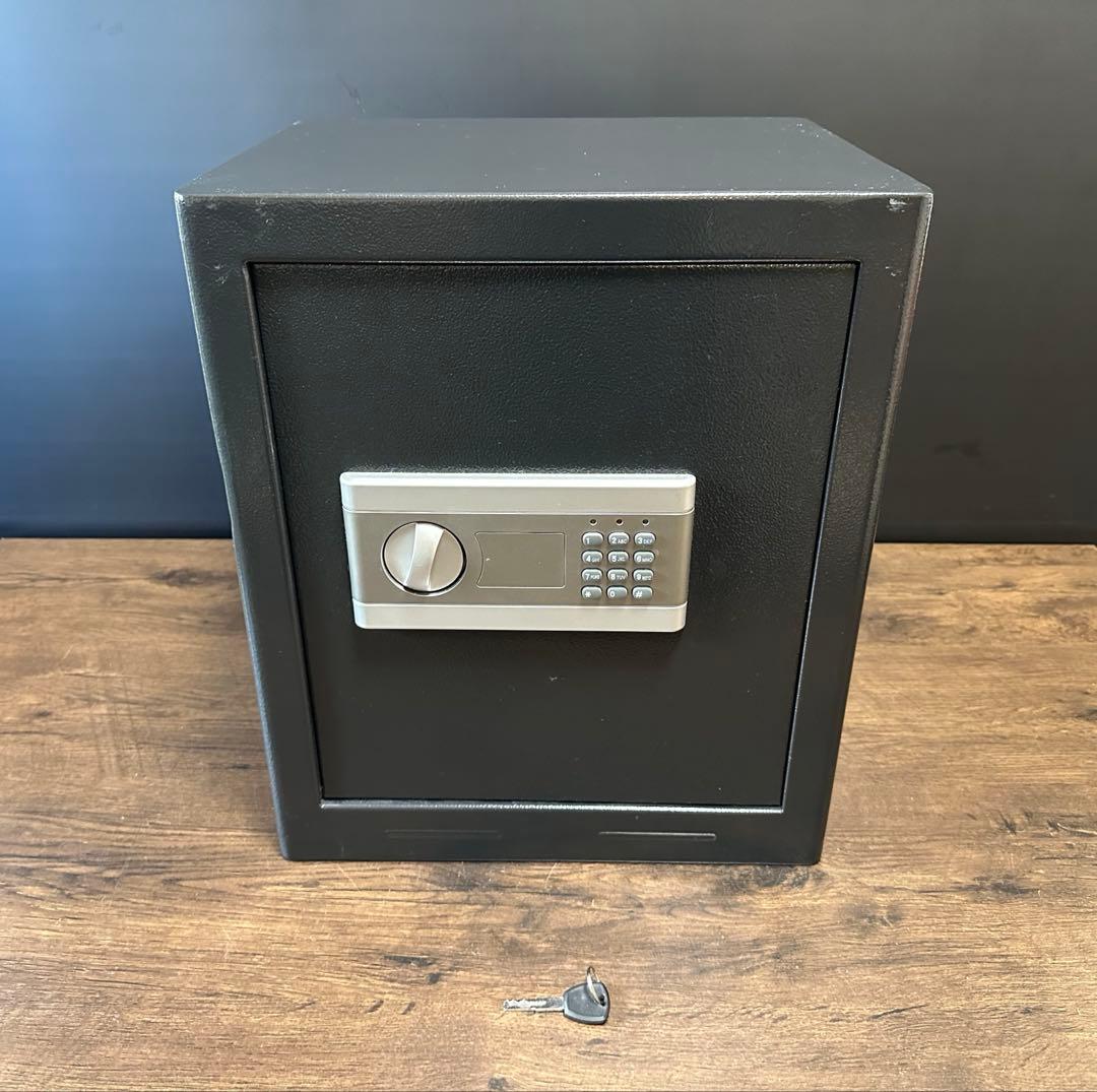 テンキーロック金庫 ブラック セーフティボックス シリンダー錠