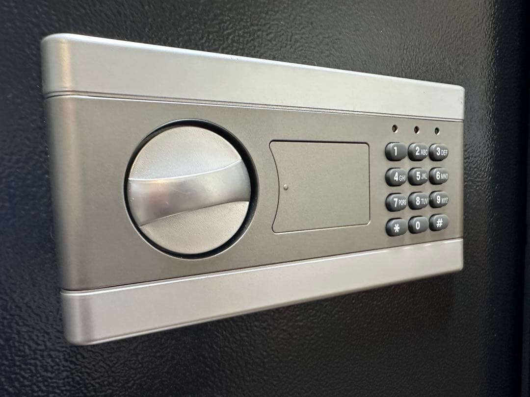 テンキーロック金庫 ブラック セーフティボックス シリンダー錠