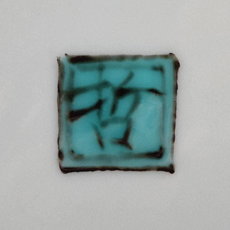 九谷焼　宮川哲爾造　色絵草花更紗文　花器　共布共箱　M　R9235B