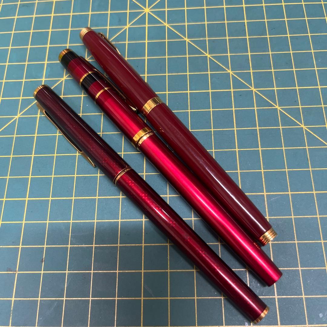 万年筆3本セット　ペン先k14メーカー万年筆