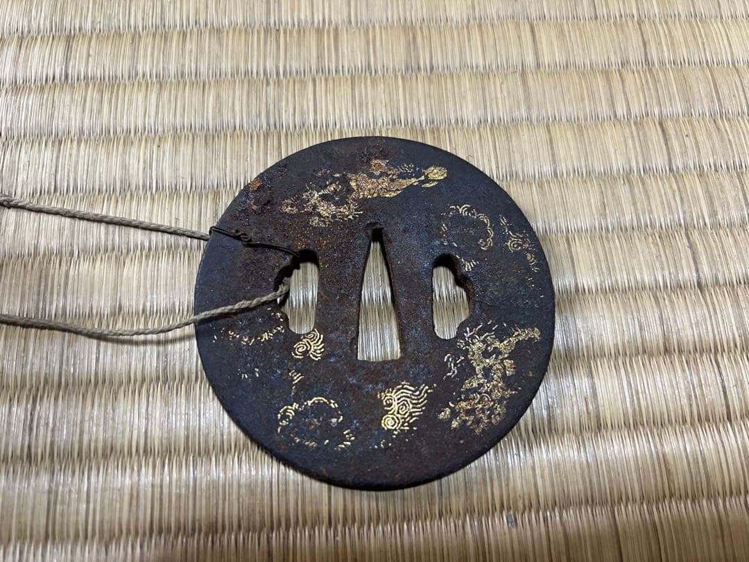 【O-1338】鍔 刀 日本刀 武具 時代物 戦国