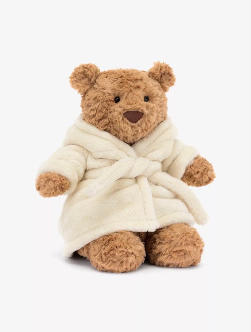 ぬいぐるみ  Bathrobe Bear soft toy 26cm