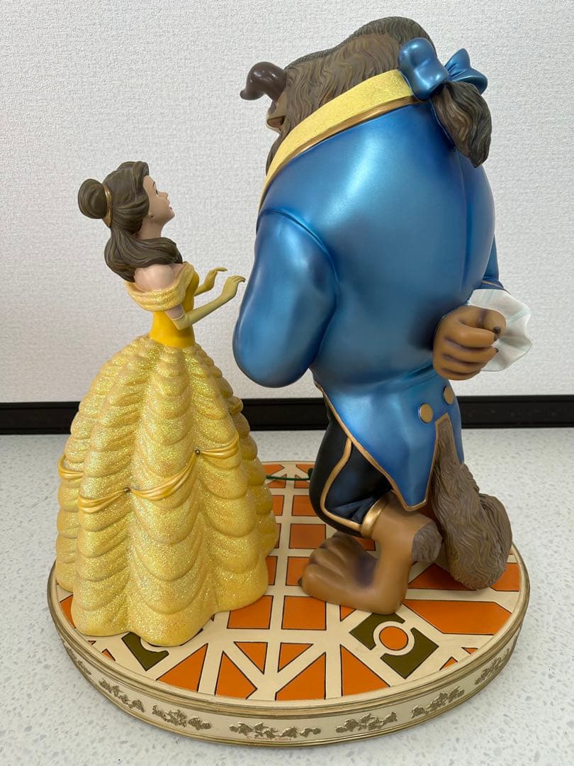 【未使用品】ディズニー 美女と野獣 陶器 フィギュア 高さ約64cm ※i1※