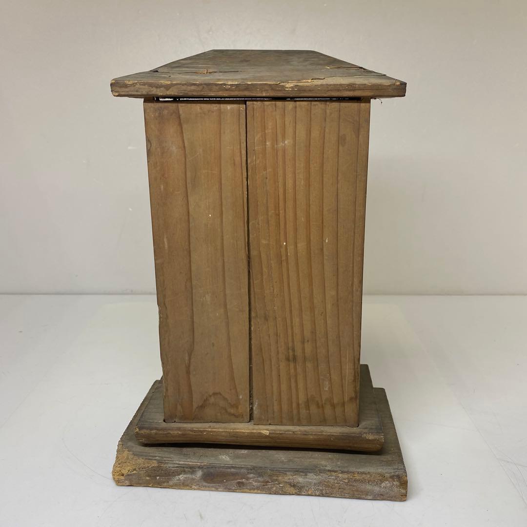 江戸初期　木彫　阿弥陀仏　厨子入　東さ7-1124②