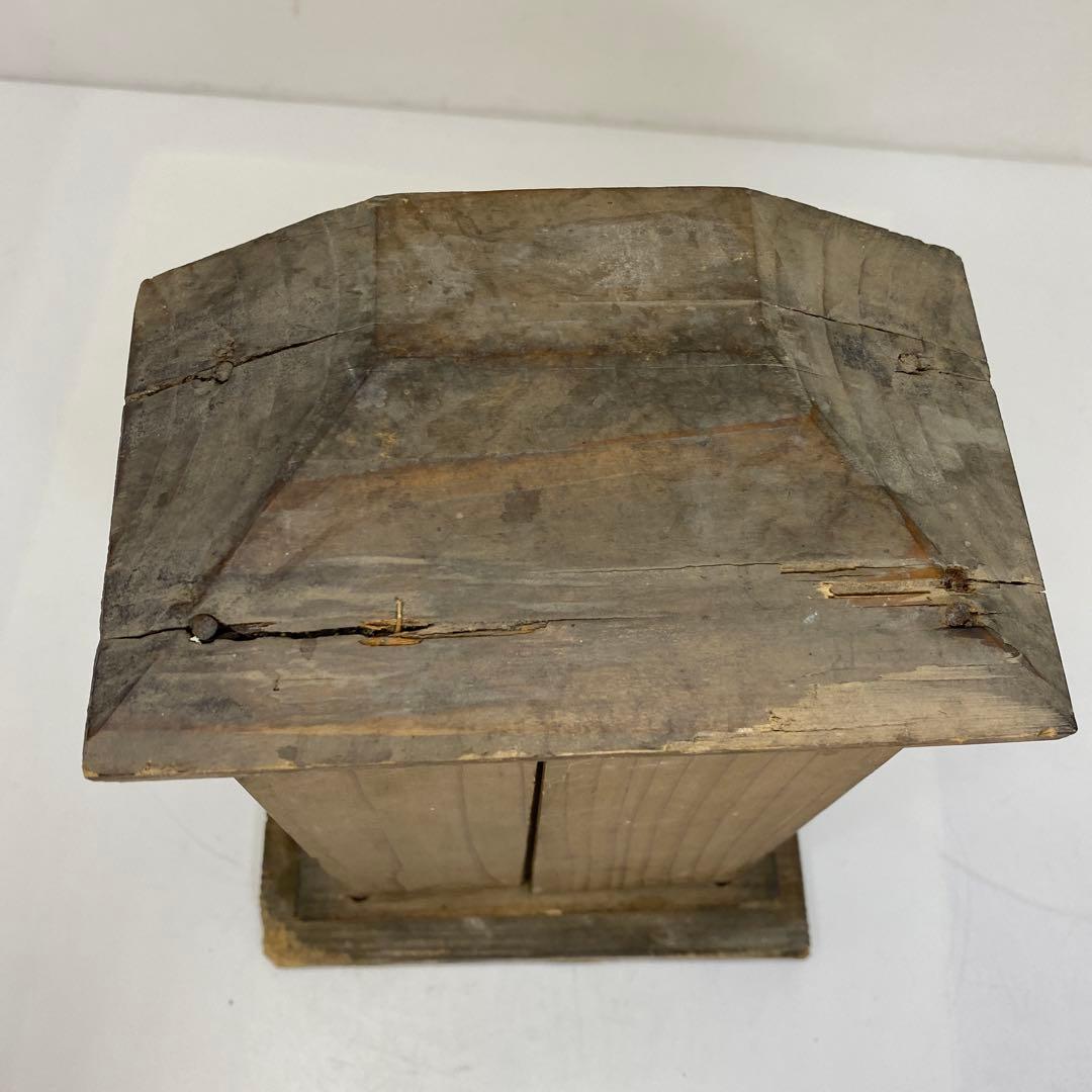 江戸初期　木彫　阿弥陀仏　厨子入　東さ7-1124②