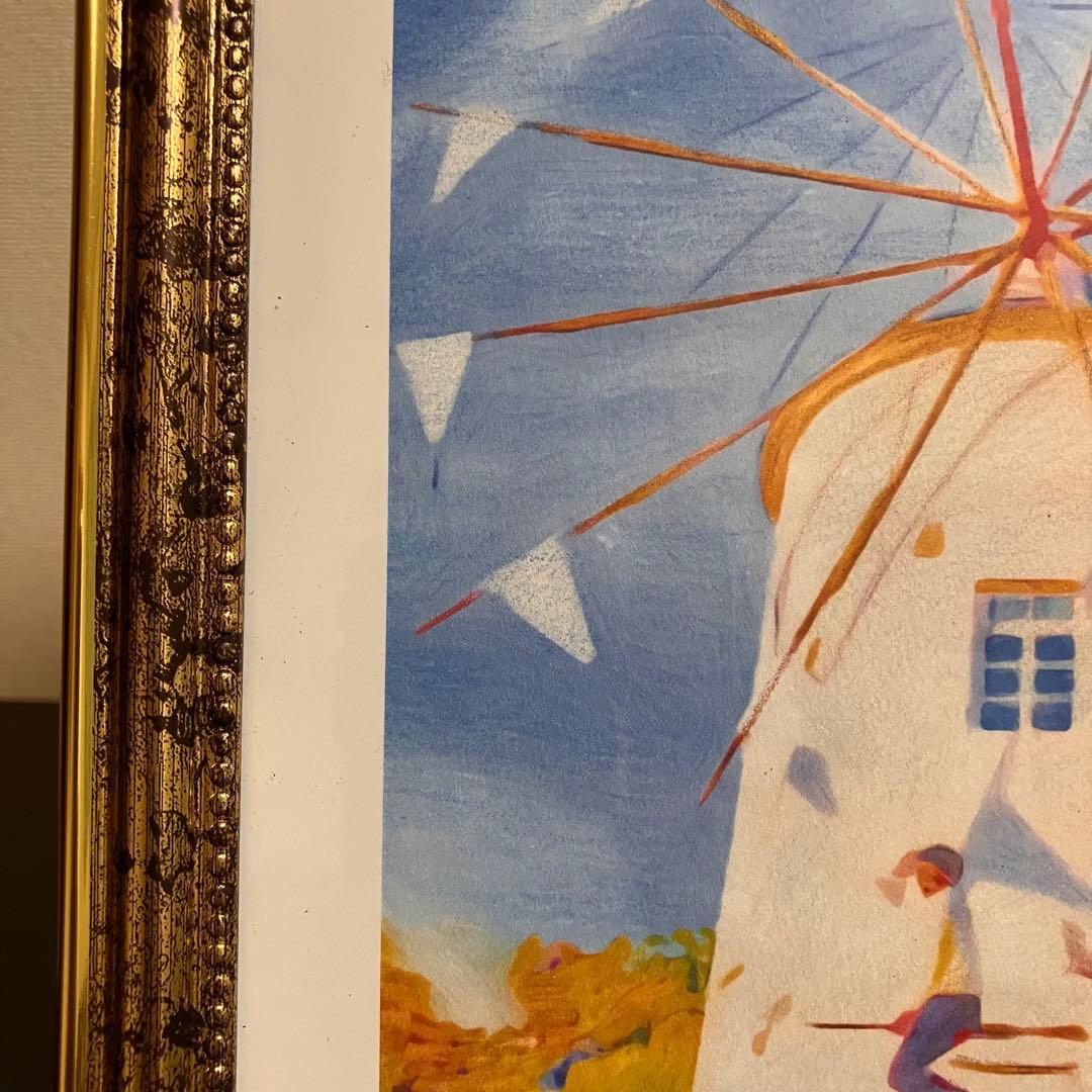 ジブリアート12 魔女の宅急便より「太陽の風車」　額装品　32.7㎝×24.0㎝