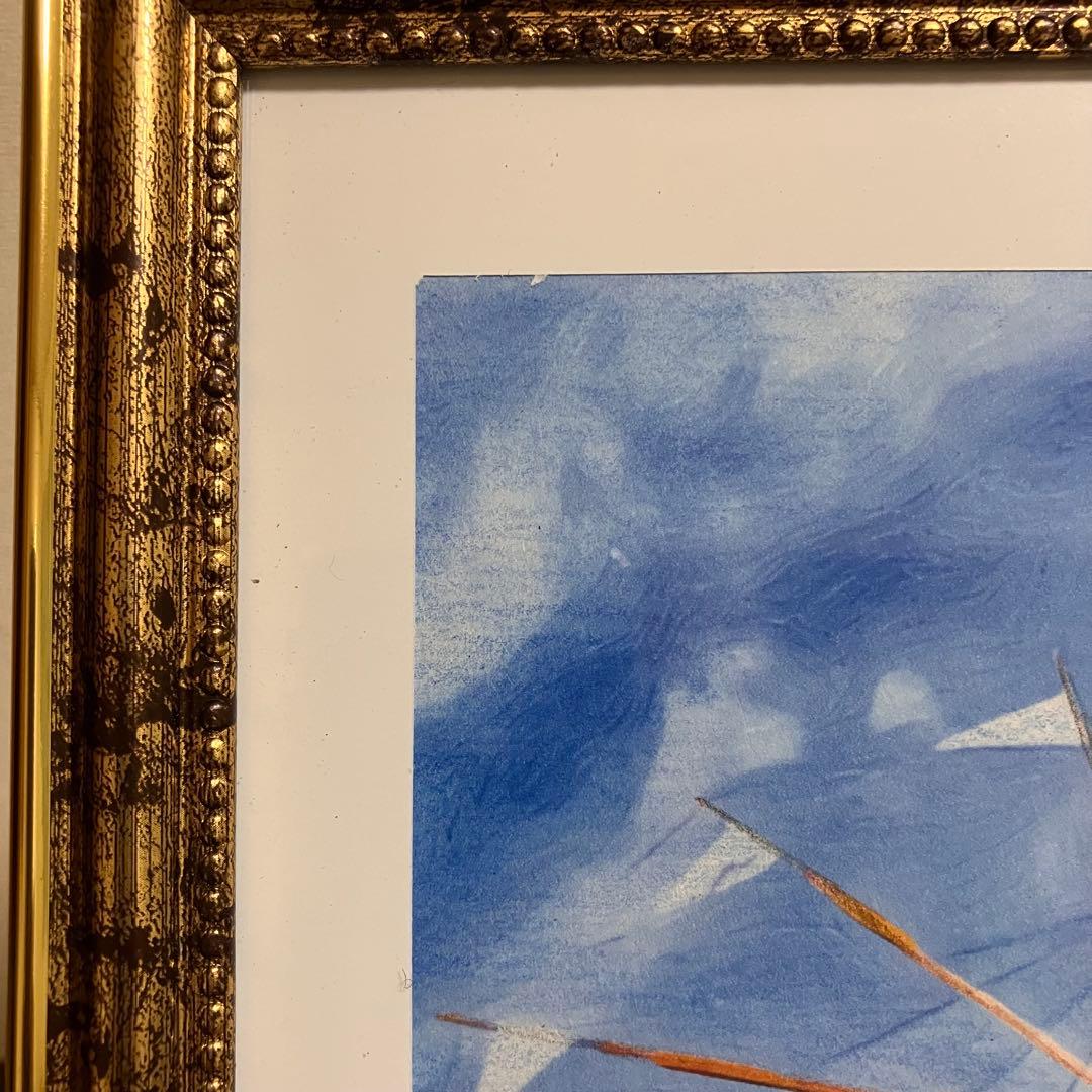 ジブリアート12 魔女の宅急便より「太陽の風車」　額装品　32.7㎝×24.0㎝